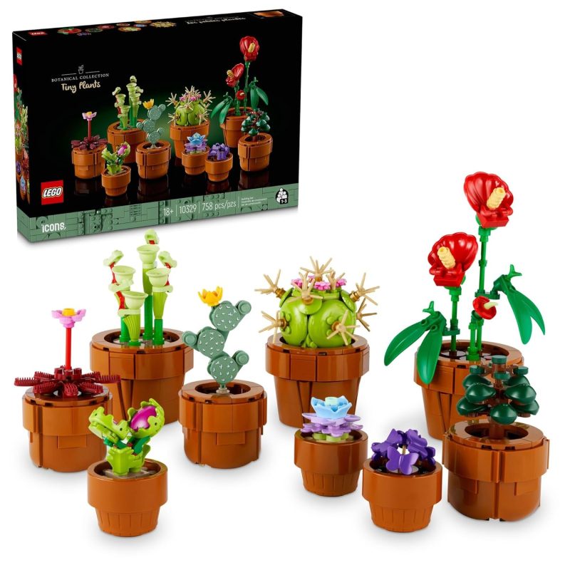 Artificial Plant Building Set for Adults - Botanical Decor for Home, Office Desk - DIY Indoor Faux Plant Display, Ages 18+